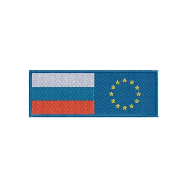 Band ricamata mis. 110 x 40 mm. Cod. 20130516_T_Europa-Russia