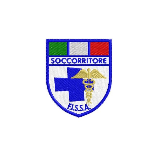 Patch ricamato F.I.S.S.A. SOCCORRITORE Cod. 20130607_A
