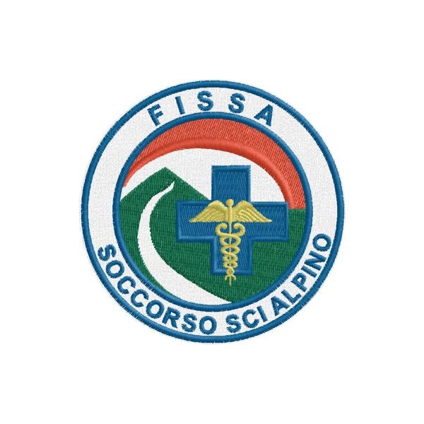 Patch ricamato F.I.S.S.A. SOCCORSO SCI ALPINO Cod. 20130607_B