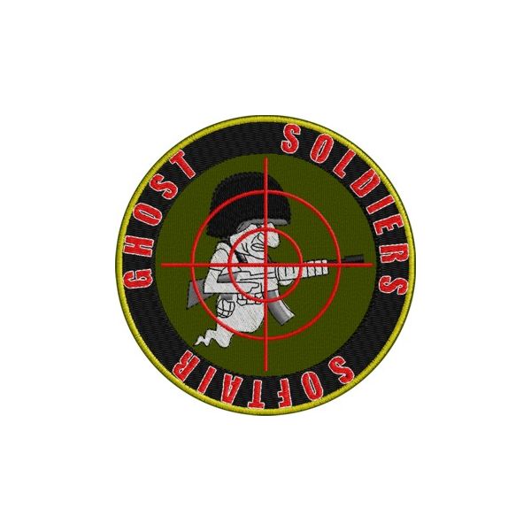 Patch ricamato Ghost Soldiers Softair  Cod.20130608_B
