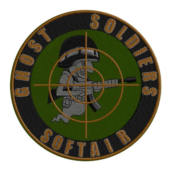 Patch ricamato bassa visibilità Ghost Soldiers Softair  Cod.20130608_D