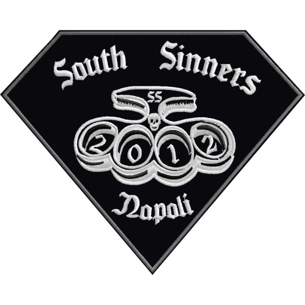 Patch South Sinners , completamente ricamato Cod.20130618_A