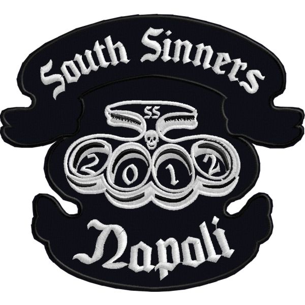 Patch South Sinners ,su forma ricamato Cod.20130618_C