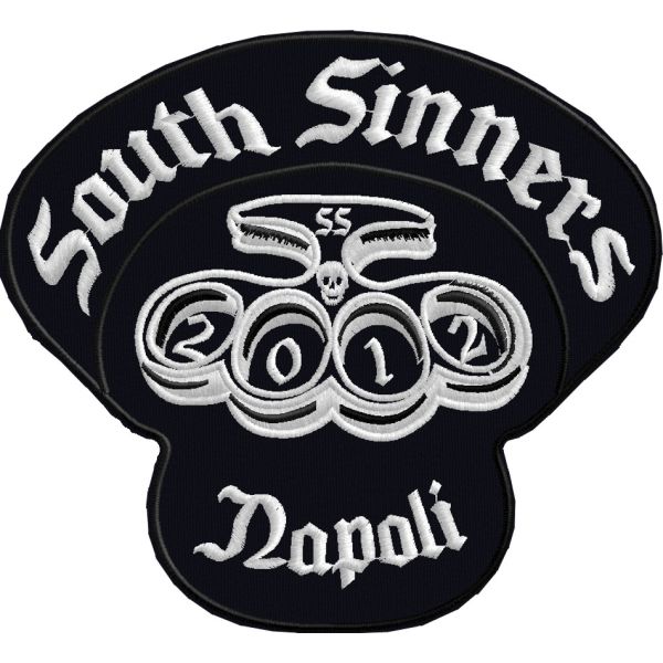 Patch South Sinners ,su forma ricamato Cod.20130618_D