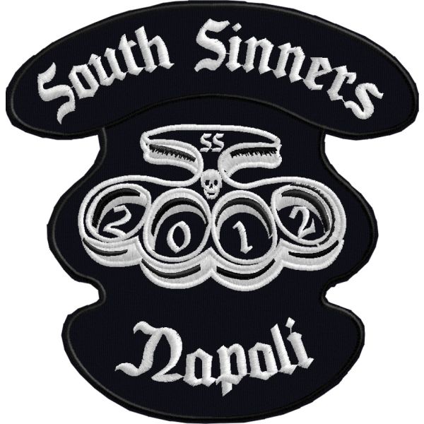 Patch South Sinners ,su forma ricamato Cod.20130618_E