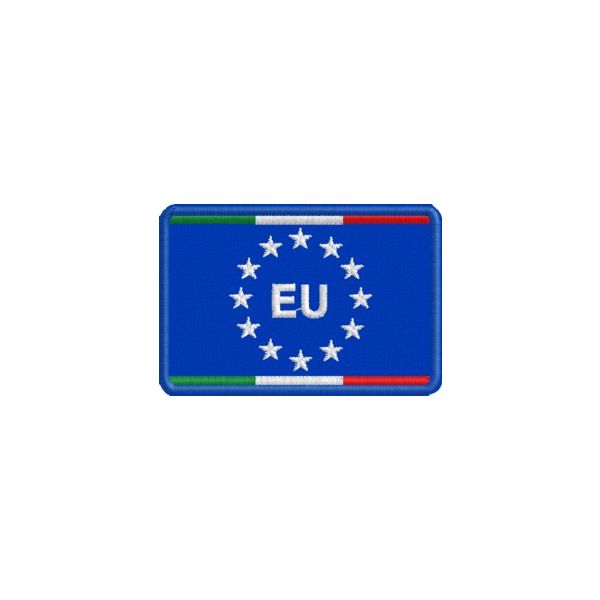 Patch ricamato bandiera EU mm.75x50  Cod.20130805_A