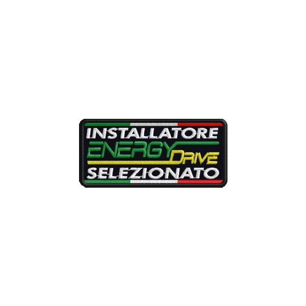Patch ricamato INSTALLATORE ENERGY DRIVE cod.20130807_A