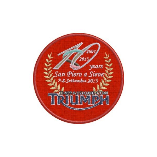 Patch ricamato 10 anniversario Triumph Cod.20130826_A
