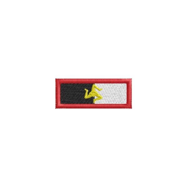 Patch nastrino completamente ricamato Trinacria Cod.20130917_C
