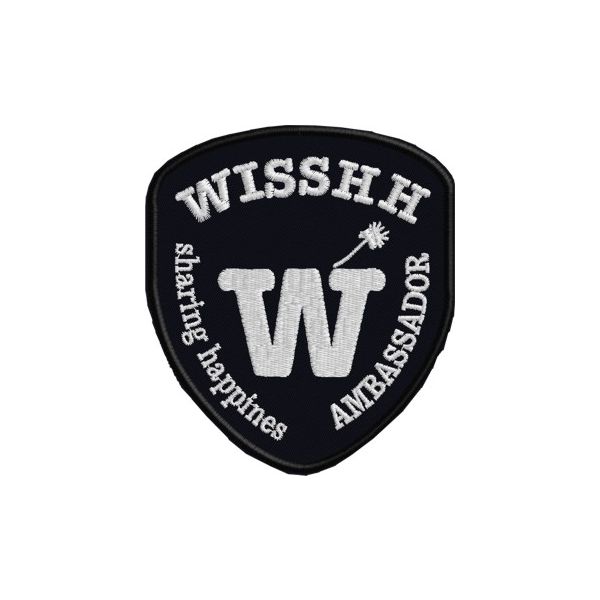 Patch a scudetto Black  WISSHH Sharing Happiness Cod.20131013_A