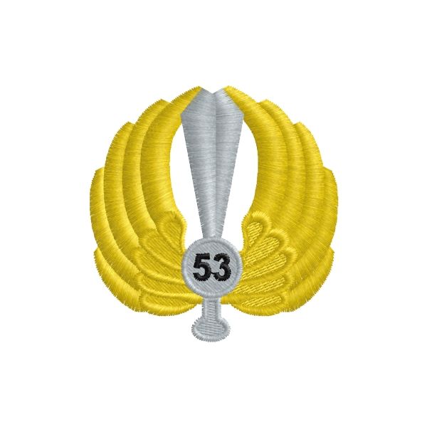 Patch personalizzabile con numero battaglione in Argento e goldIV Cod.20131015_GS