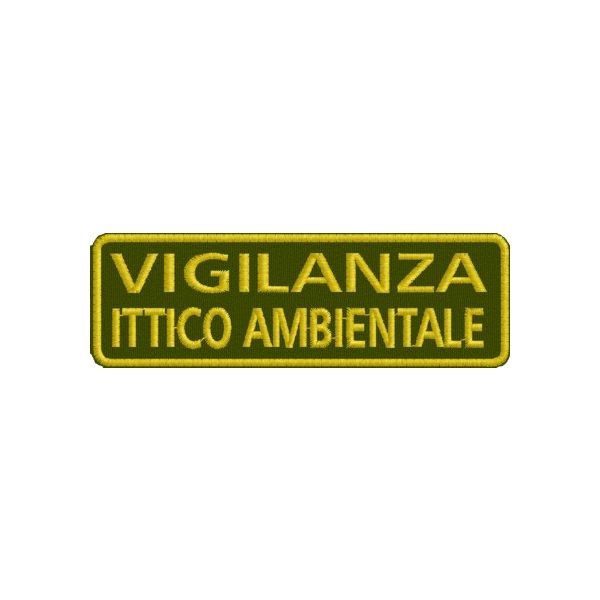 Patch ricamato cm.11 VIGILANZA ITTICO AMBIENTALE Cod.20131121_A