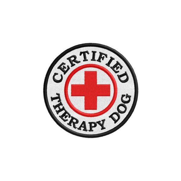 Patch ricamato CERTIFIED THERAPY DOG Cod.20131203_A