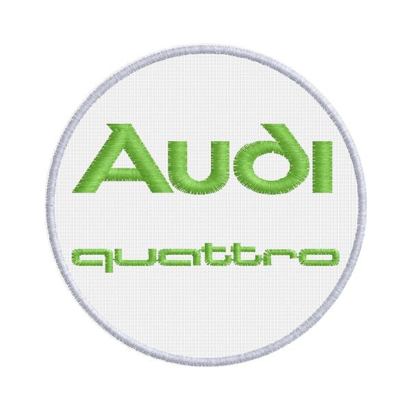 Patch  tondo AUDI quattro Logo ricamato  Cod.20131209_d