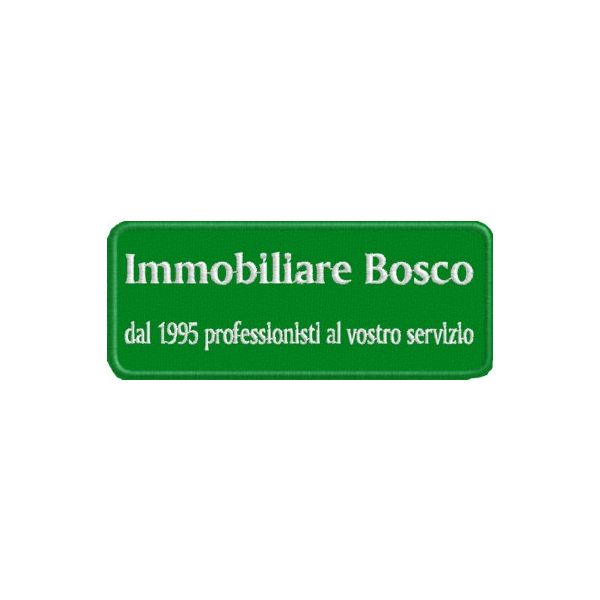 Patch  ricamato Immobiliare BOSCO Cod. 20131220_B