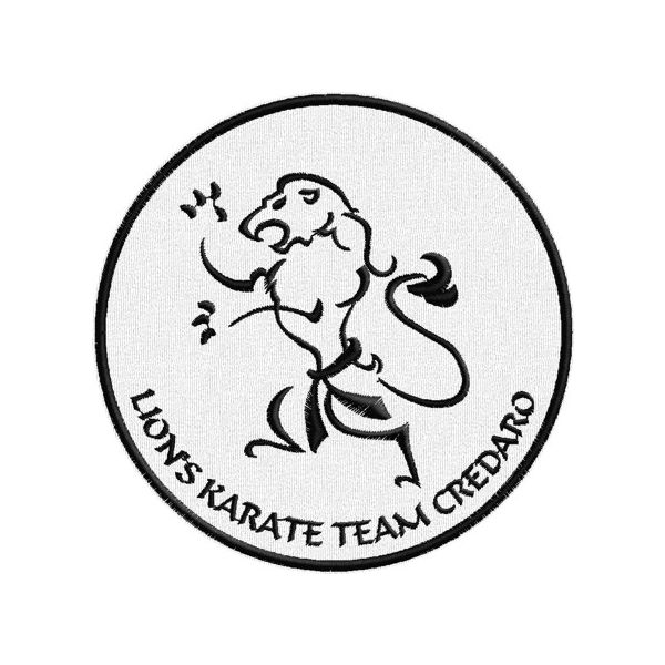 Patch ricamato lion's Karate Team CREDARO cod.20140102_B