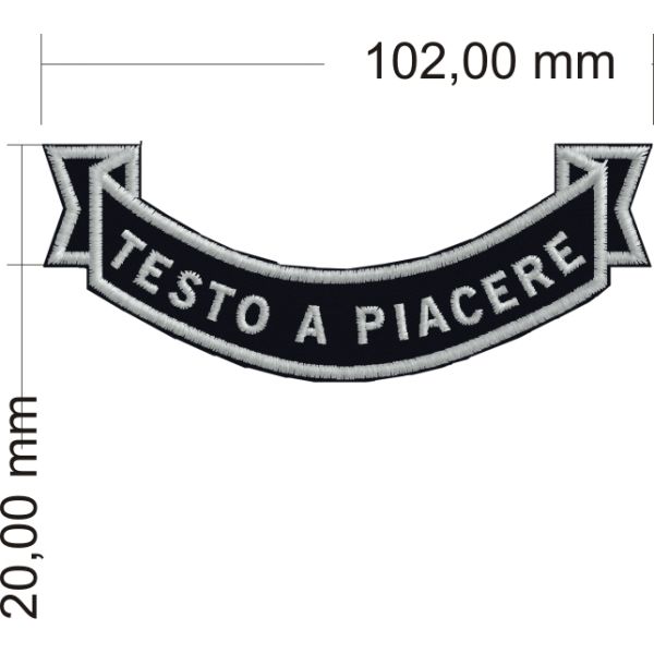 Patch (CON TESTO A PIACERE) personalizzato cod. 20140110_B