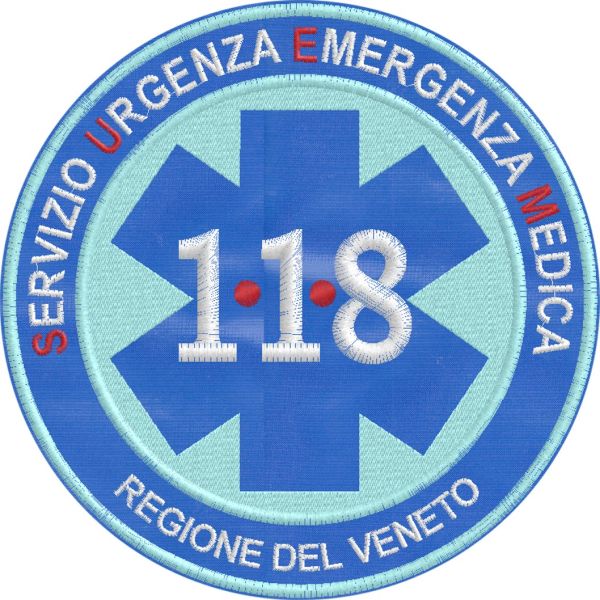 Patch da schiena 118 SUEM regione Veneto 28 cm. Cod.20140118_A