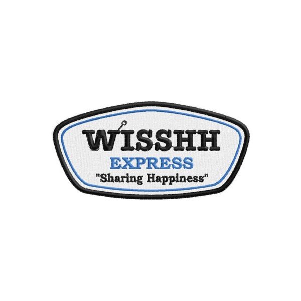 Patch ricamato wisshh express Sharing Happyness Cod.20140119_C