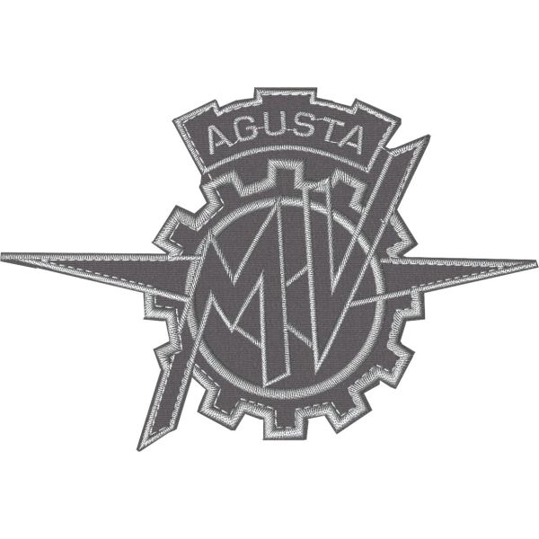 Patch Stemma M V Agusta monocolore su base blu