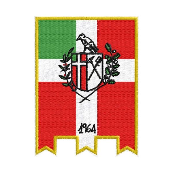 Patch ricamato stendardo rione BORGHETTO Cod.20140209_A