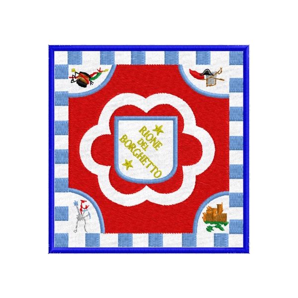 Patch ricamato quadro RIONE del BORGHETTO Cod.20140209_B
