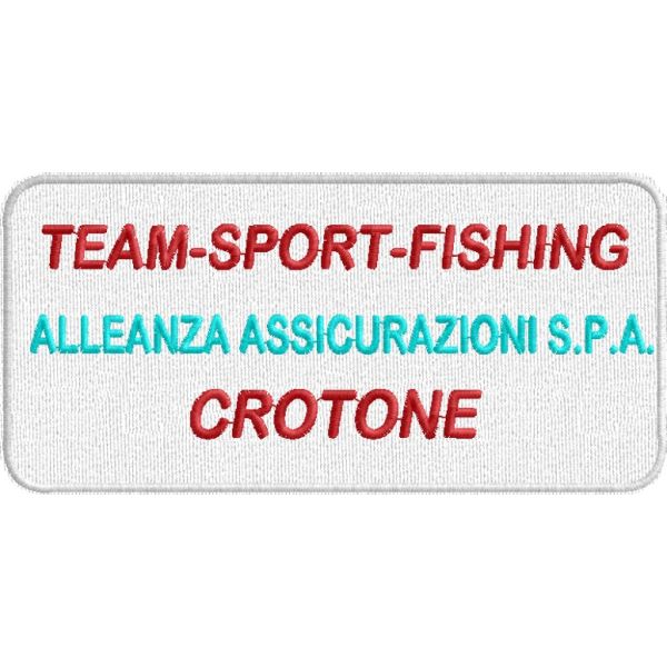 Patch ricamato TEAM SPORT FISHING CROTONE  Cod.20140216_B