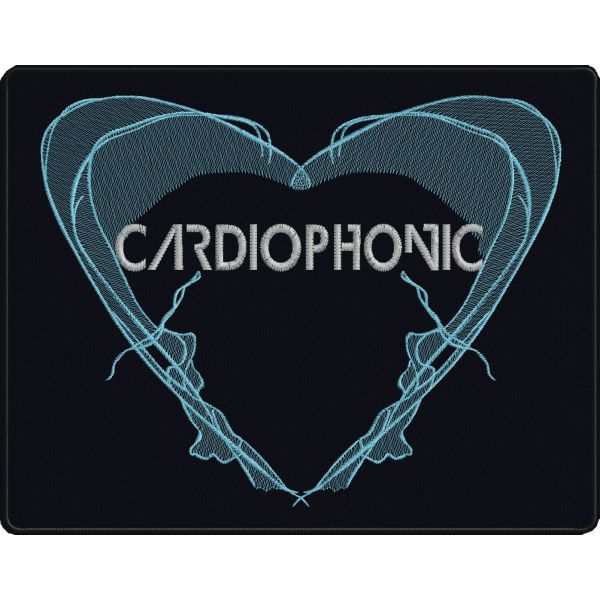 Stemma ricamato cm29x37 logo cuore CARDIOPHONIC Cod.20140310_A