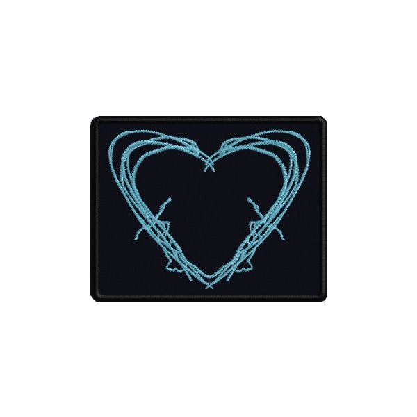 Stemma ricamato cm. 9 x 7 logo cuore CARDIOPHONIC Cod.20140310_D