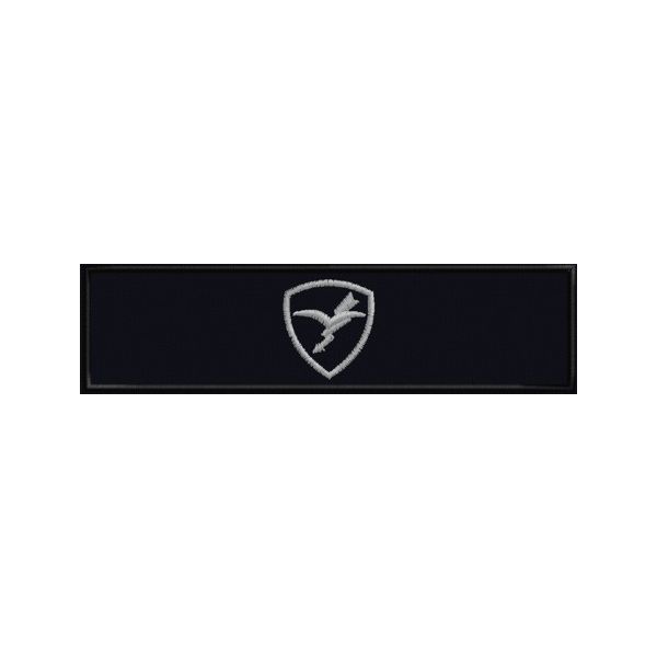 Scudetto rettangolare folgore  bordo NERO Cod. 20140312_FbR