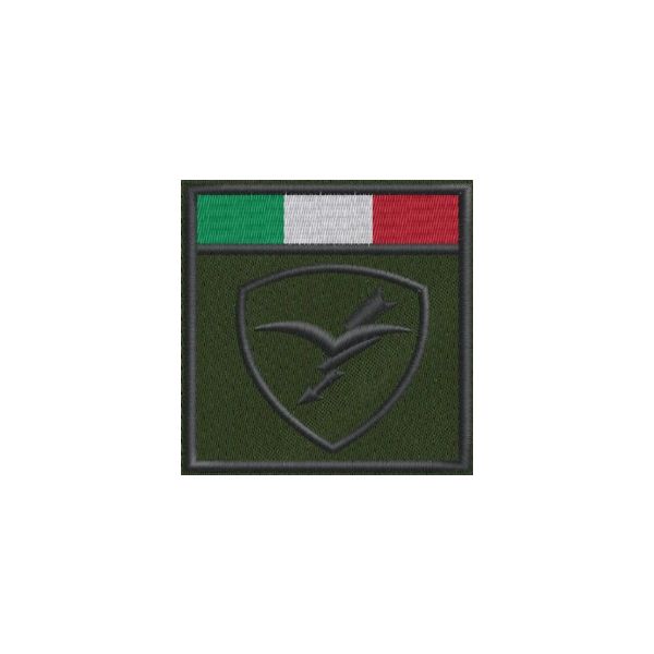 Stemma rettangolare folgore verde militare  Cod.20140312_N