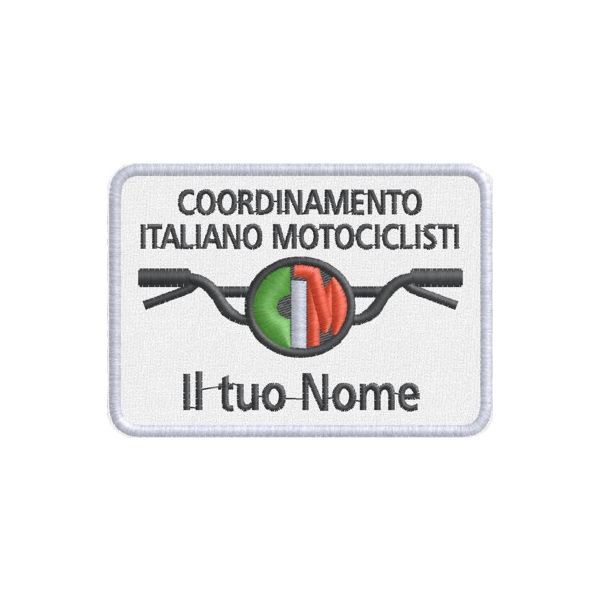 Cucisivo con nome Coord. Italiano motociclisti cod.20140401_B