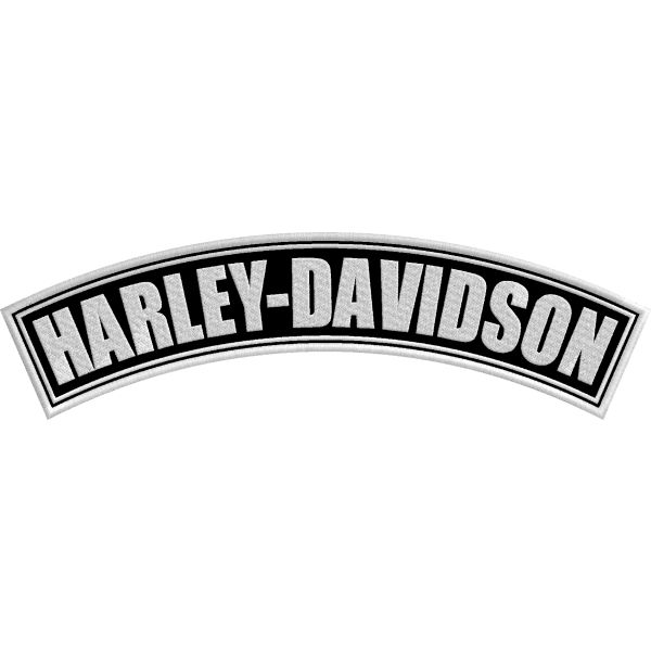 Patch curvato da schiena giubb. Harley-Davidson Colore bianco