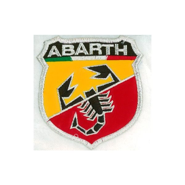 Patch  Abarth Con 2 tessuti , alto cm.10 Cod.20140128_A