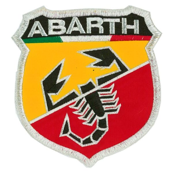 Patch  Abarth Con 2 tessuti , alto cm.15 Cod.20140128_B