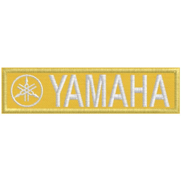 Stemma, Patch ricamato YAMAHA Cod.20140708_B SU BASE GIALLA