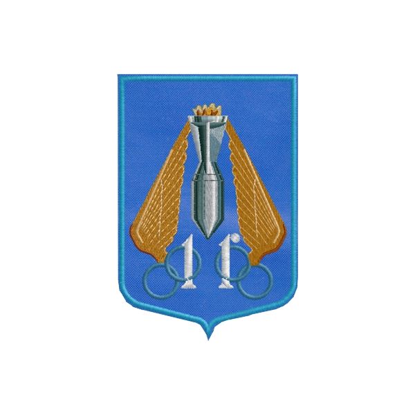 Patch ricamato Missile con ali 11 su fondo blu Cod.20140715_A