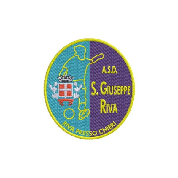 Patch ricamato A.S.D. GIUSEPPE RIVA Presso Chieri cod.20140807_A