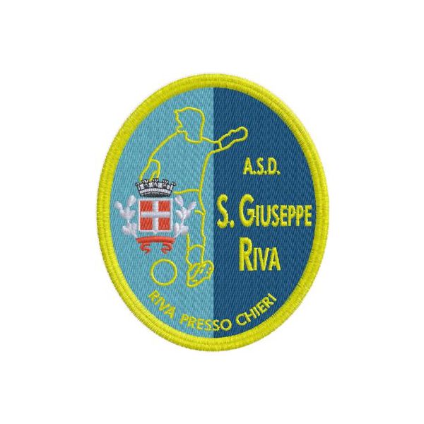 Patch ricamato A.S.D. GIUSEPPE RIVA Presso Chieri cod.20140807_C