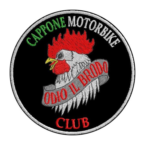 Stemma ricamato Cappone Motorbike CLUB Cod.20140810_A