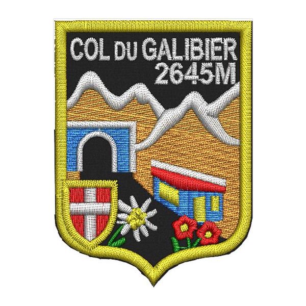 Patch alto 66mm ricamato COL DU GALIBIER 2645 m. 
