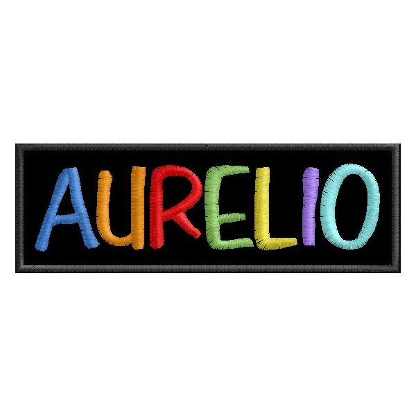 Patch ricamato AURELIO base 11cm Cod.20140819_A