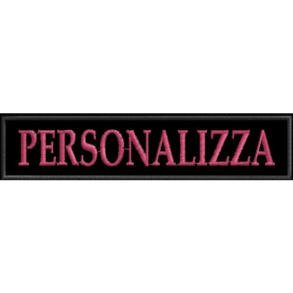 Etichetta PERSONALIZZATA 14x3 cm su fondo NERO cod.20140821_A