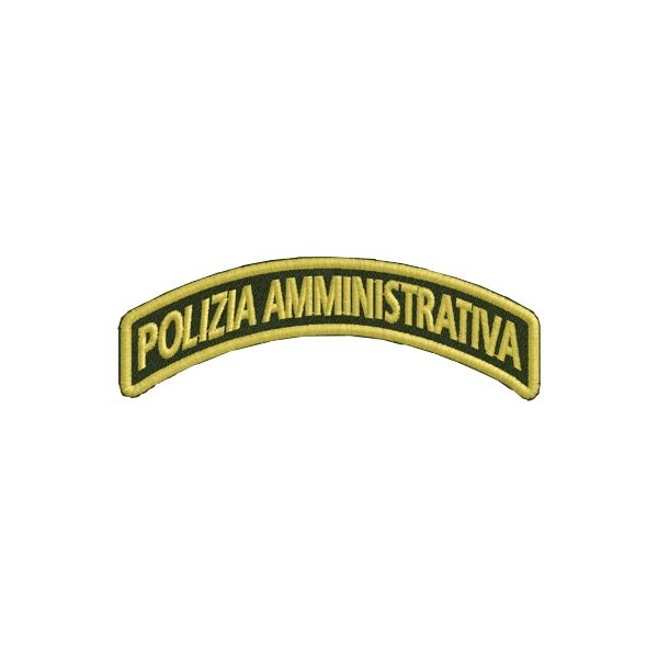 Patch ricamato POLIZIA AMMINISTRATIVA cod.20140823_B