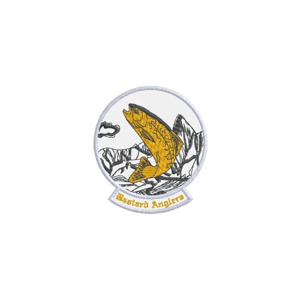 Patch ricamato pesca "Bastard Anglers"  Cod.20140902_A