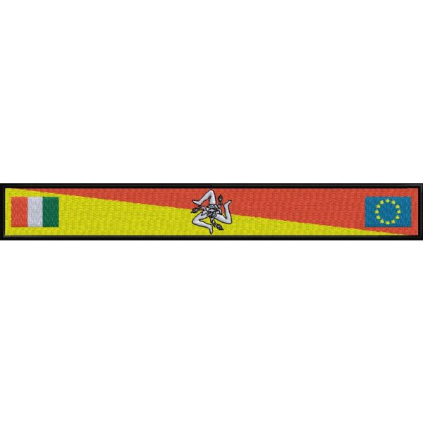 Patch  fascione Italia Sicilia Europa ricamato Cod.20141010_C