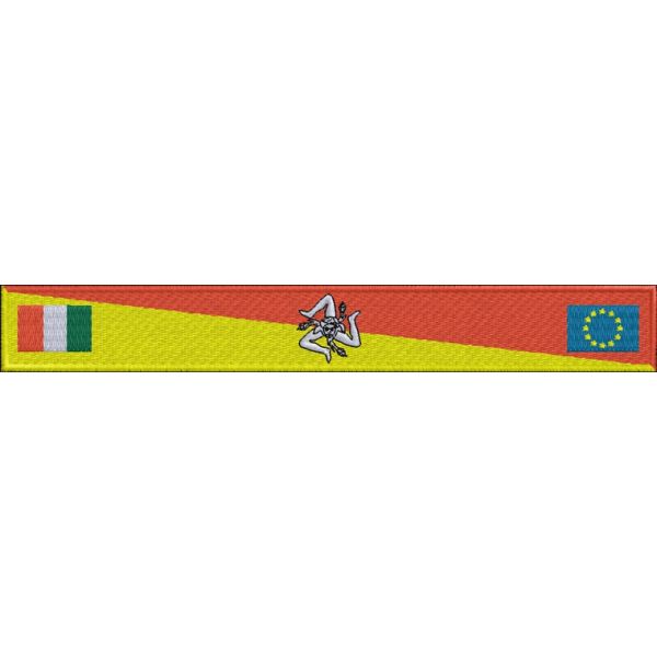 Patch  fascione Italia Sicilia Europa ricamato Cod.20141010_D