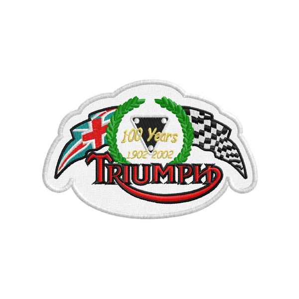 Patch ricamato 100 years Triumph  Cod.20141012_A