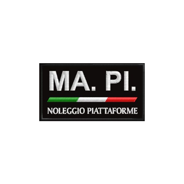 Patch ricamato MAPI NOLEGGIO PIATTAFORME Cod.20141116_A