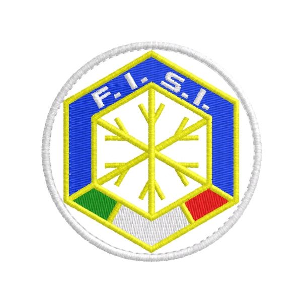 Patch  tonda diametro 75 mm. con  ESAGONALE FISI 